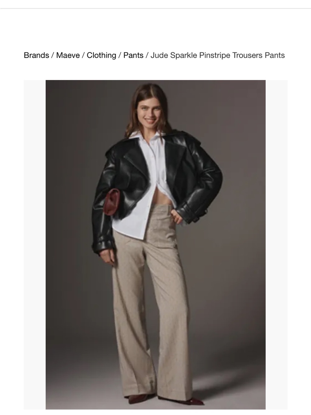 Anthropologie Maeve Jude Sparkle Pinstripe Trousers